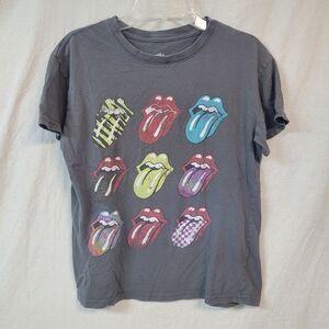 The ROLLING Stones Gray Graphic T-Shirt, Womens XS, Streetwear